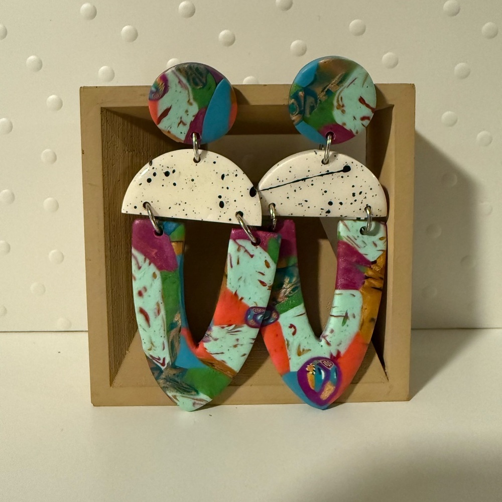 Colorful Abstract Dangle Earrings